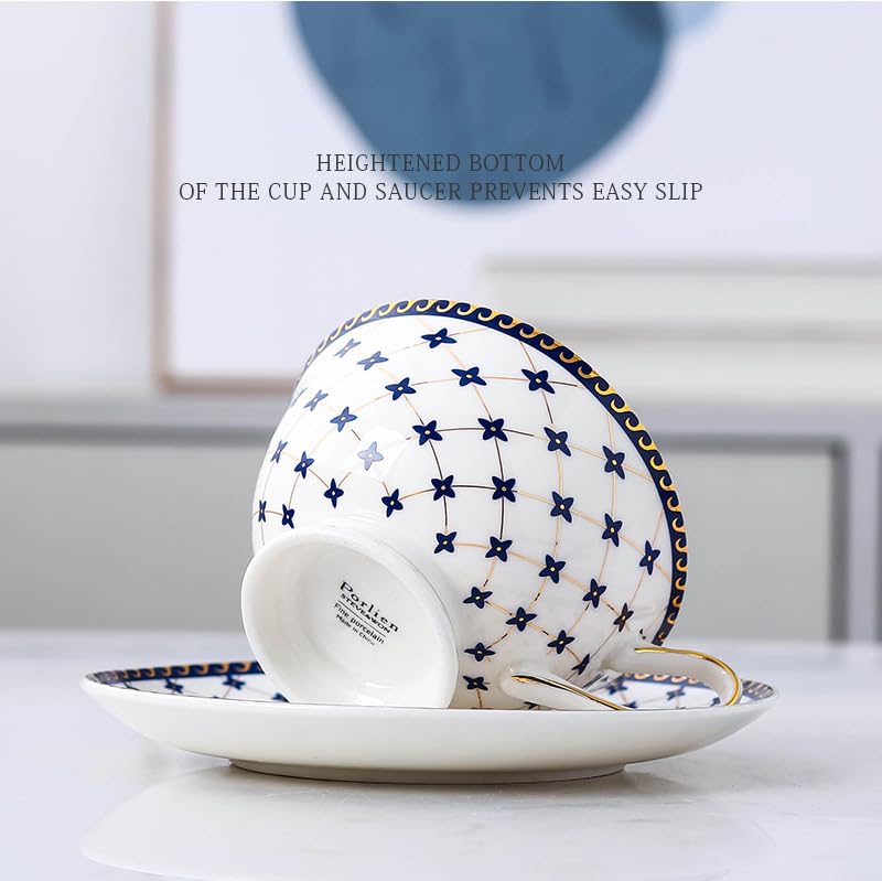Amazon.com | Porlien Royal Blue Star-night Porcelain 7-ounce